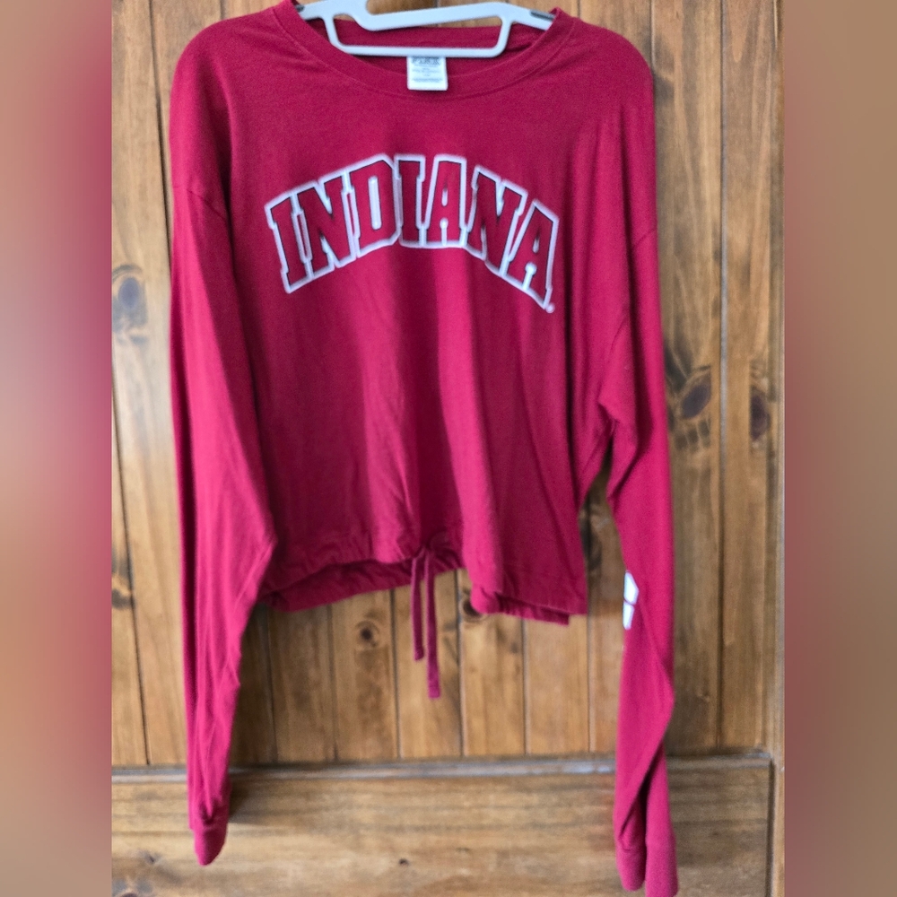PINK Victoria's Secret Crimson Indiana Long Sleeve Top